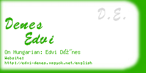 denes edvi business card